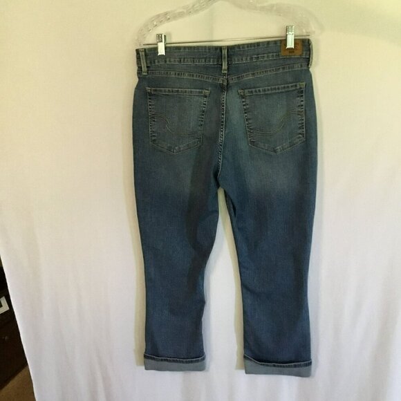 Levi's Signature Capri Jeans Women's Size 12 Mid Rise Cuffed Denim Medium Wash - Picture 10 of 13